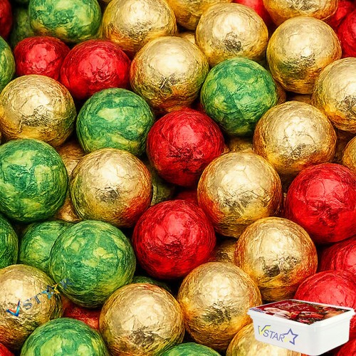 Christmas foil chocolate - foil, balls