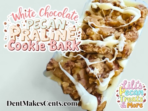 White chocolate pecan praline - white,