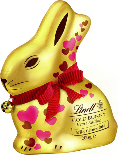 Gold bunny hearts - gold,
