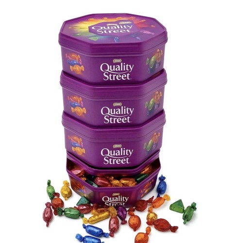 4xquality street chocolate tub - chocolate,